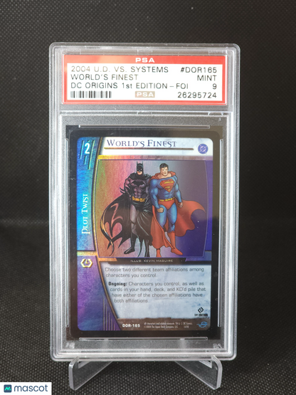 2004 Upper Deck VS. Systems World's Finest DC Origins 1st Ed Foil #DOR165 PSA 9