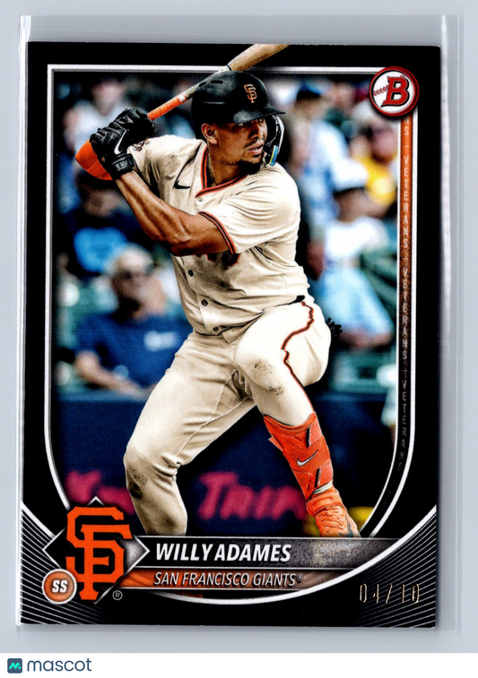2025 Bowman Willy Adames Black /10 #60