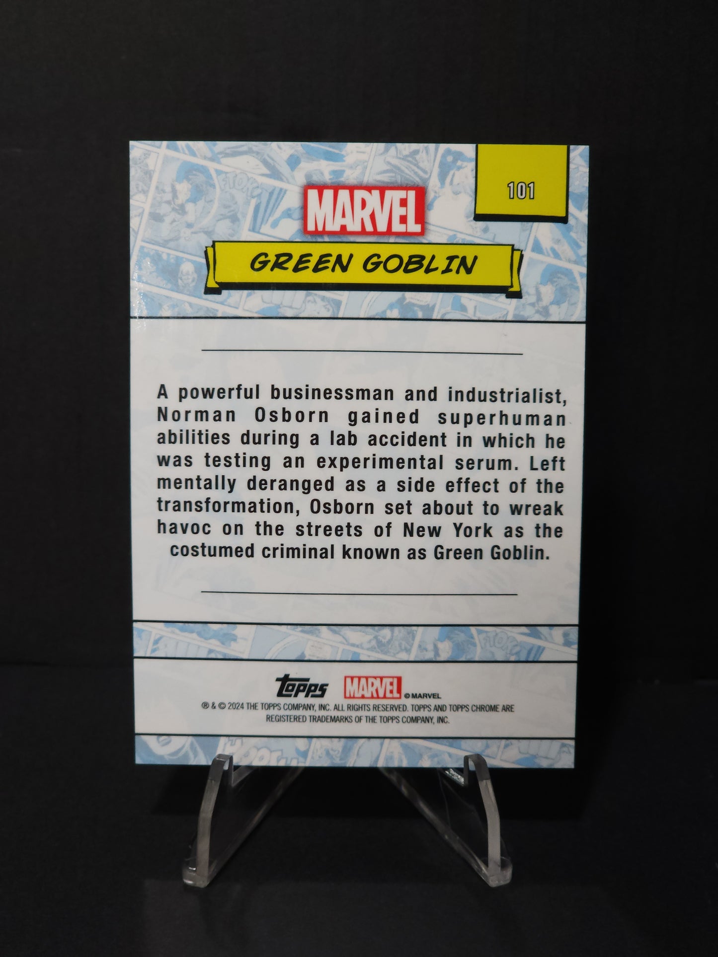 2024 Topps Chrome Sapphire Green Goblin Purple /15 #101