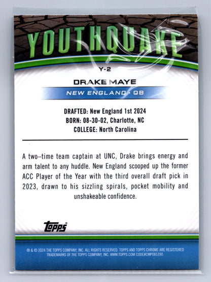 2024 Topps Chrome Youthquake Drake Maye X-Fractor #Y-2