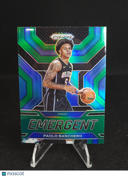 2022-23 Panini Prizm Basketball Paolo Banchero Emergent Green #25