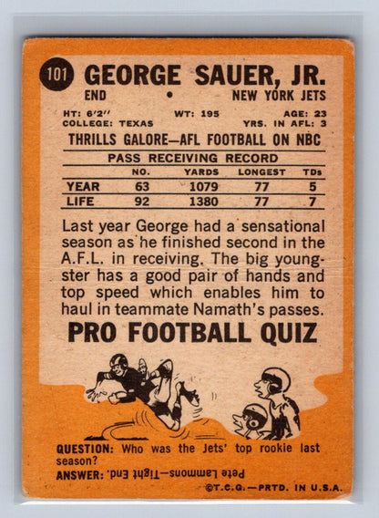 1967 Topps George Sauer Jr. #101