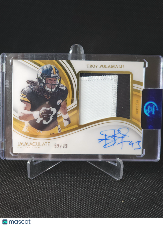 2022 Panini Immaculate Collection Troy Polamalu Premium Patch Auto /99 #PP-TPO