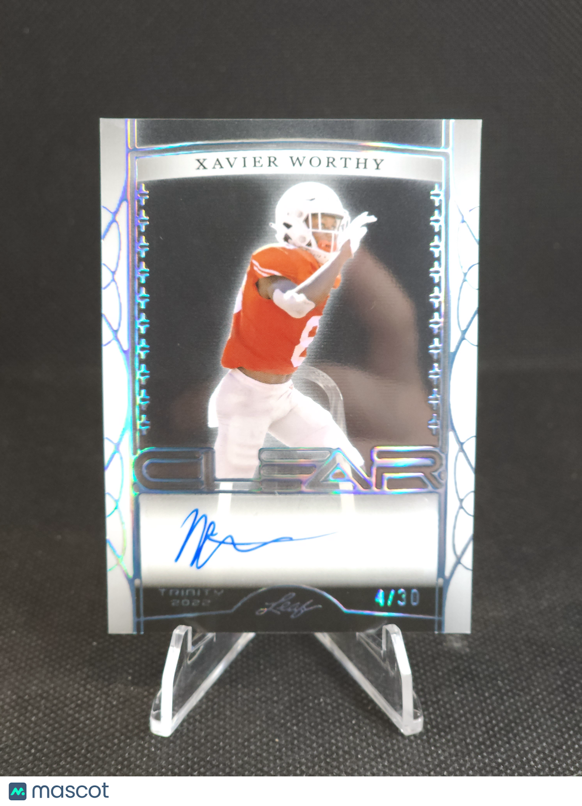 2023 Leaf Clear Trinity Xavier Worthy Auto /30 #CA-XW1