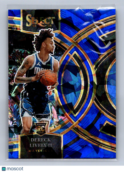 2023-24 Panini Select Premier Dereck Lively II Blue Cracked Ice #111