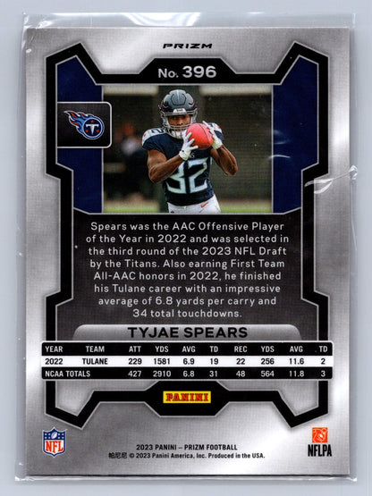 2023 Panini Prizm Tyjae Spears Lazer #396