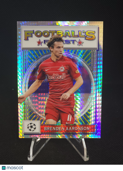 2021-22 Topps Finest Brenden Aaronson Flashbacks Prism Refractor /35 #73