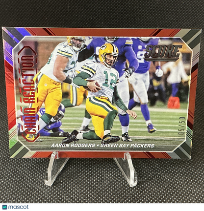 2016 Panini Score Aaron Rodgers Chain Reaction Red /50 #2