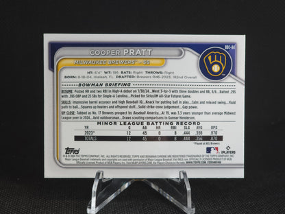 2024 Bowman Chrome Cooper Pratt Aqua Lunar Refractor /125 #BDC-84