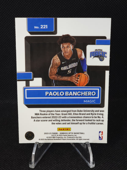 2022-23 Panini Donruss Optic Paolo Banchero #221