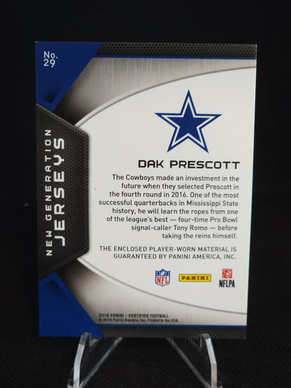 2016 Panini Certified Dak Prescott New Generations Gold Patch /25 #29