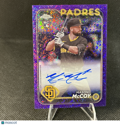 2024 Topps Chrome Mason McCoy Purple Speckle Refractor Auto /299 #RA-MCC