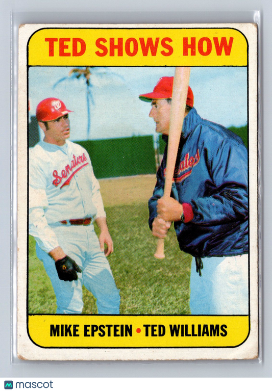 1969 Topps Ted Williams Mike Epstein Ted Shows How #539