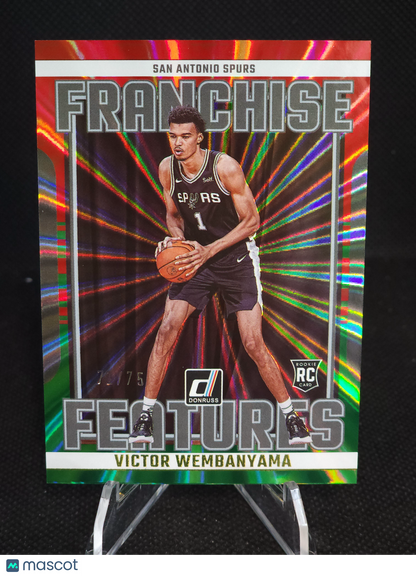 2023-24 Panini Donruss Victor Wembanyama Holo Red & Green Laser /75 #29