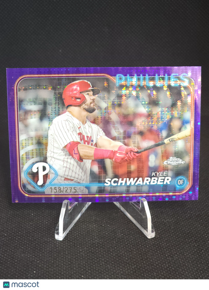 2024 Topps Chrome Kyle Schwarber Purple Sonar Refractor /275 #136