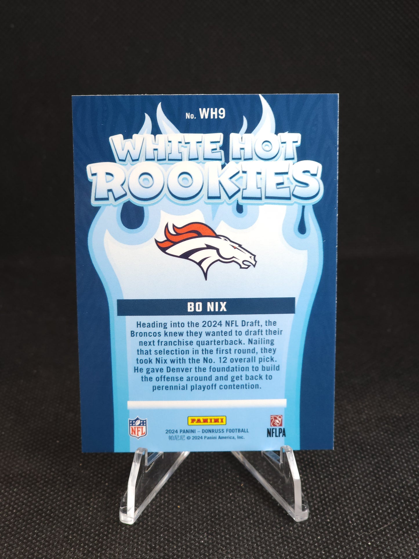 2023 Donruss Bo Nix White Hot Rookies #WH9