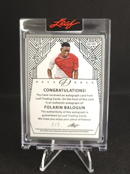 2024 Leaf Decadence Folarin Balogun Silver Encased Auto /2 #BA-FB1