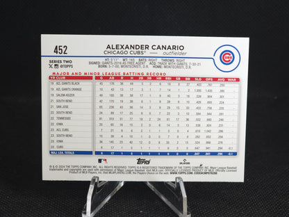 2024 Topps Series 2 Alexander Canario Team Color Border Variation #452