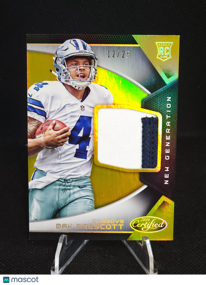 2016 Panini Certified Dak Prescott New Generations Gold Patch /25 #29