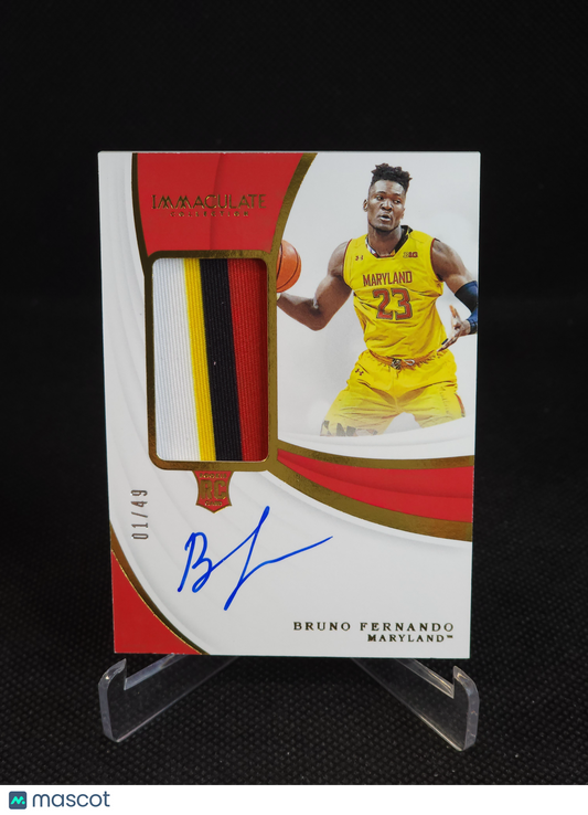 2019 Panini Immaculate Collection Collegiate Bruno Fernando Patch Auto /49 #96