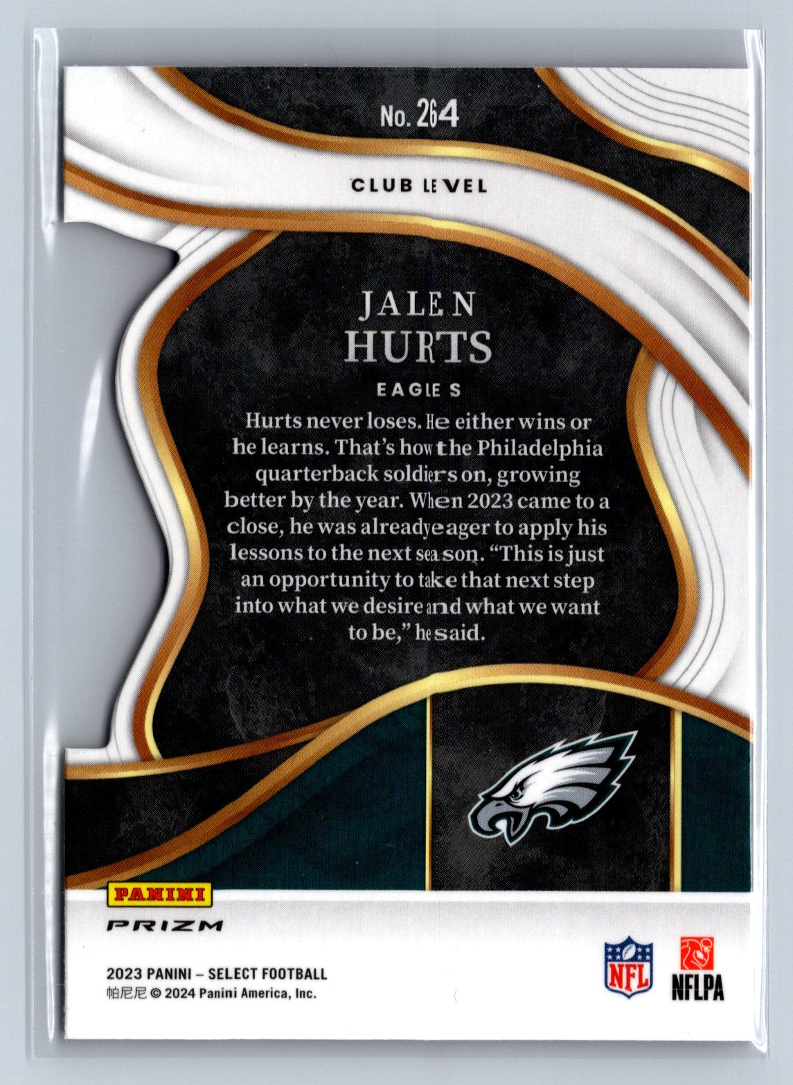 2023 Panini Select Jalen Hurts Red Yellow Die-Cut #254