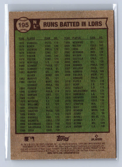 2025 Topps Heritage Shohei Ohtani Willy Adames Manny Machado #195