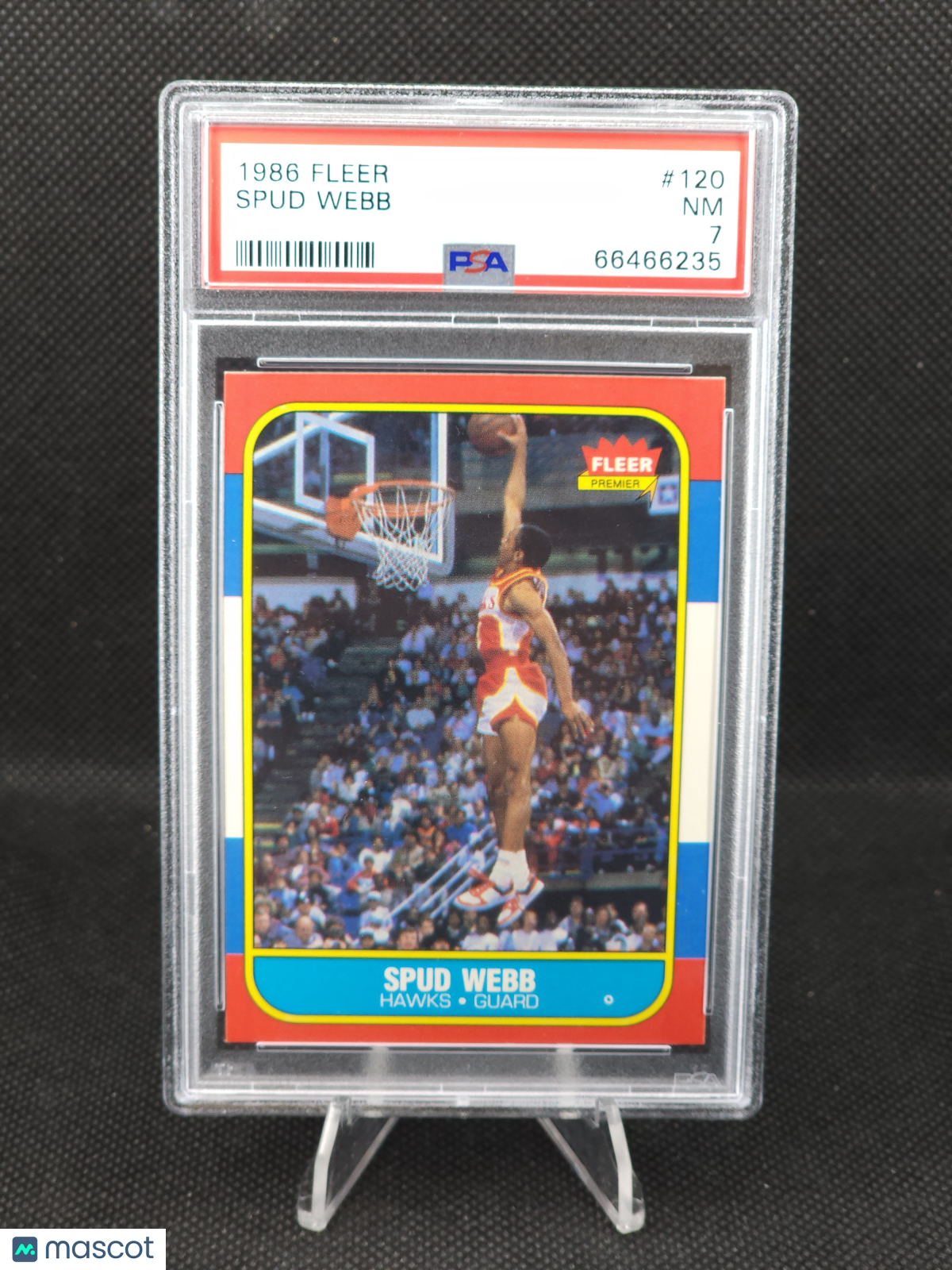 1986 Fleer Spud Webb #120 PSA 7