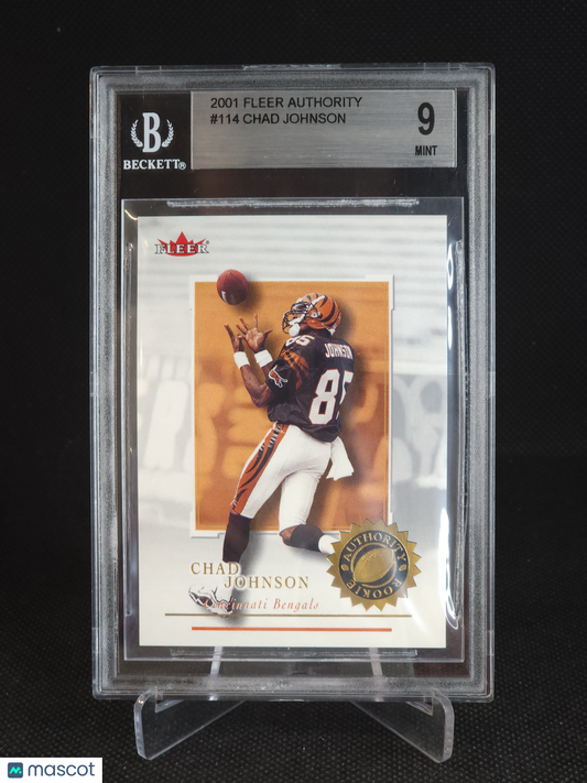 2001 Fleer Authority Chad Johnson /1350 #114 BGS 9