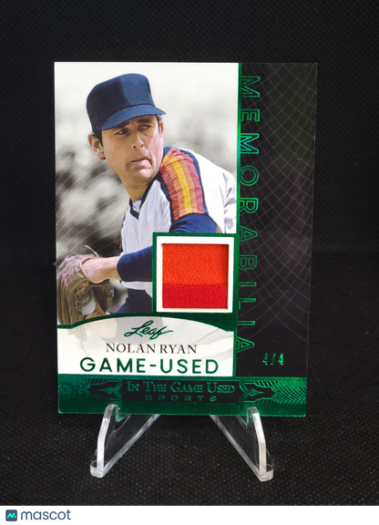 2024 Leaf In The Game Used Nolan Ryan Patch /4 #GUM-40