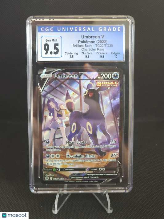 2022 Pokemon Brilliant Stars Umbreon V #TG22/TG30 CGC 9.5