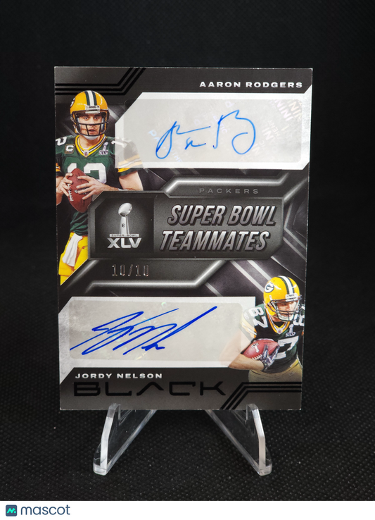 2022 Black Aaron Rodgers Jordy Nelson Super Bowl Teammates Auto /10 #SBTD-GB