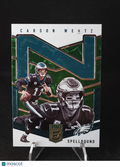 2018 Panini Donruss Elite Carson Wentz Spellbound Green 'N' #SB-CW3