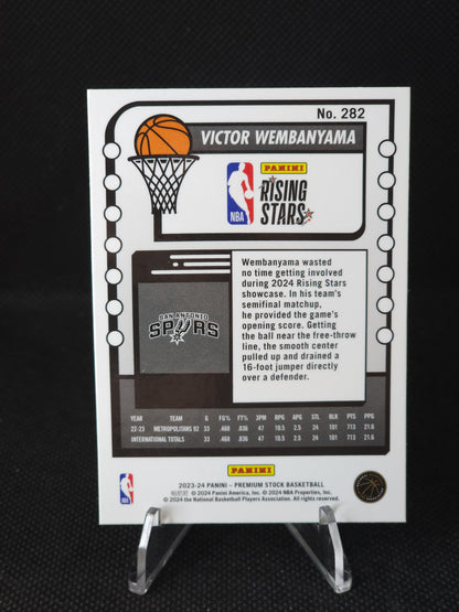 2023-24 NBA Hoops Premium Stock Victor Wembanyama Rising Stars #282