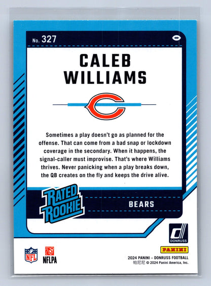 2024 Panini Donruss Rated Rookie Caleb Williams Press Proof Green #327