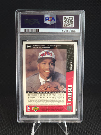 1996 Collector's Choice Allen Iverson #301 PSA 10