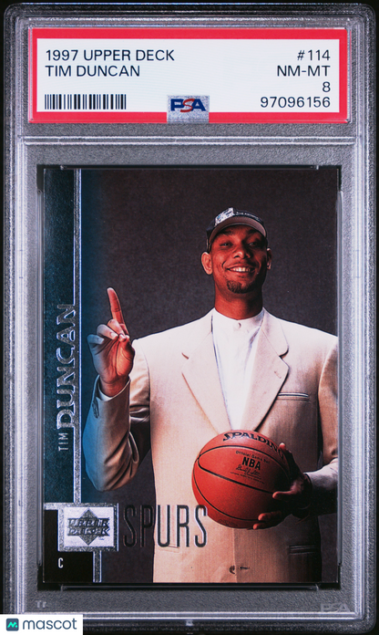 1997 Upper Deck Tim Duncan #114 PSA 8