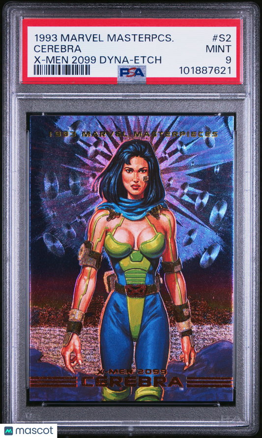 1993 Marvel Masterpieces X-Men 2099 Dyna-Etch Cerebra #S2 PSA 9