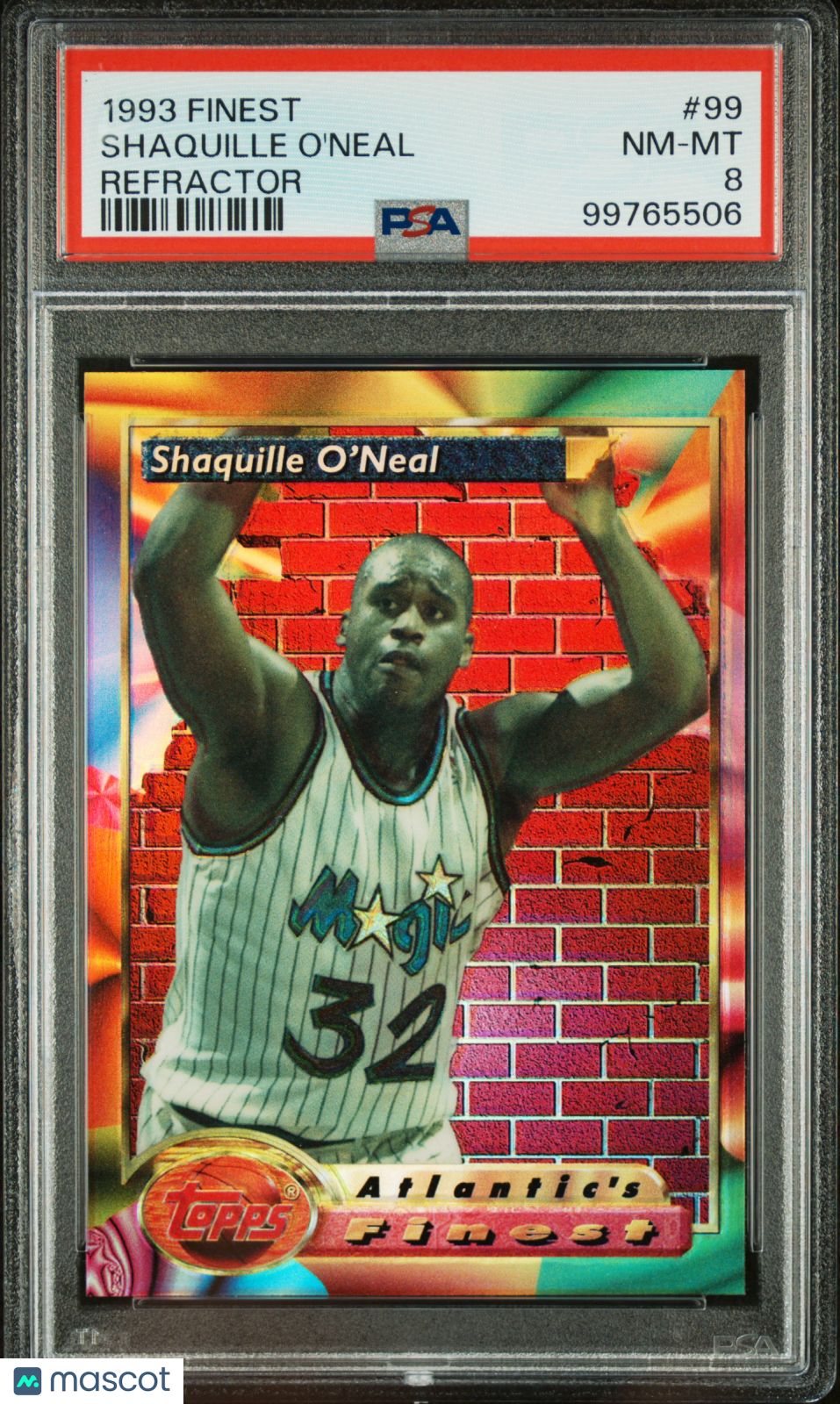 1993 Finest Shaquille O'Neal Refractor #99 PSA 8