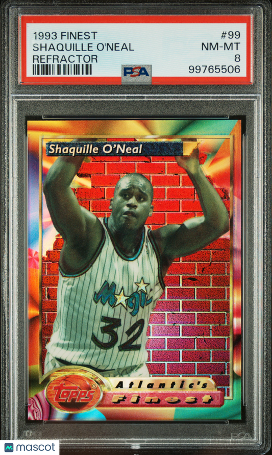 1993 Finest Shaquille O'Neal Refractor #99 PSA 8