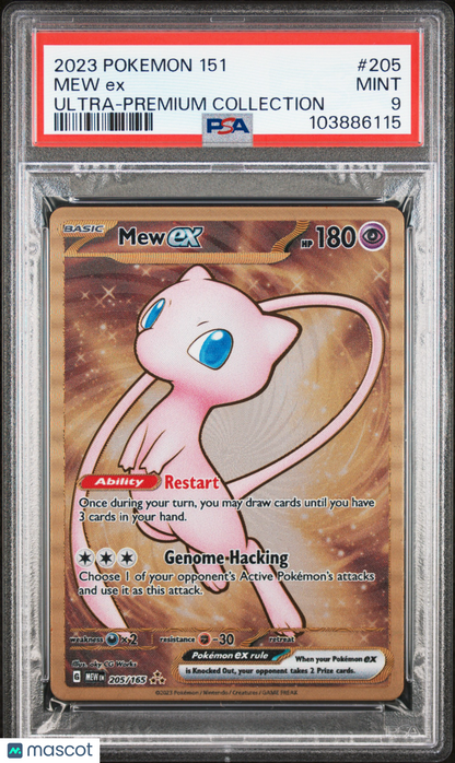 2023 Pokemon 151 Ultra Premium Collection Mew EX Metal Card #205 PSA 9