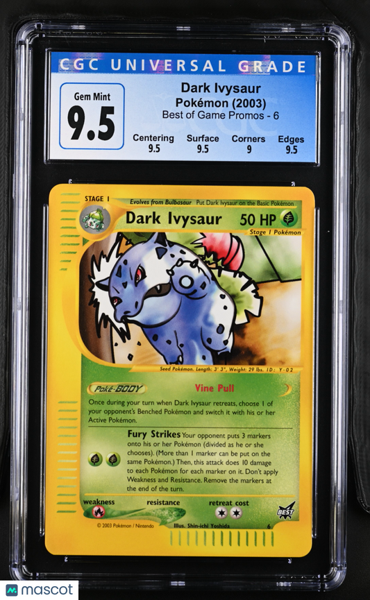 2003 Pokemon Best of Game Promos Dark Ivysaur #6 CGC 9.5