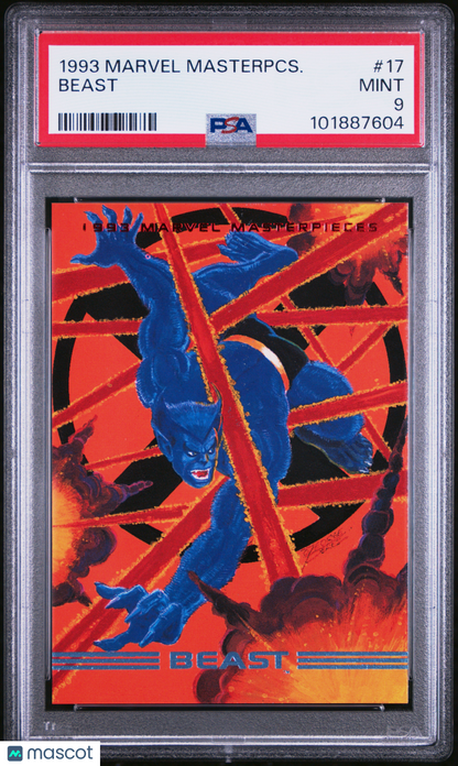 1993 Marvel Masterpieces Beast #17 PSA 9