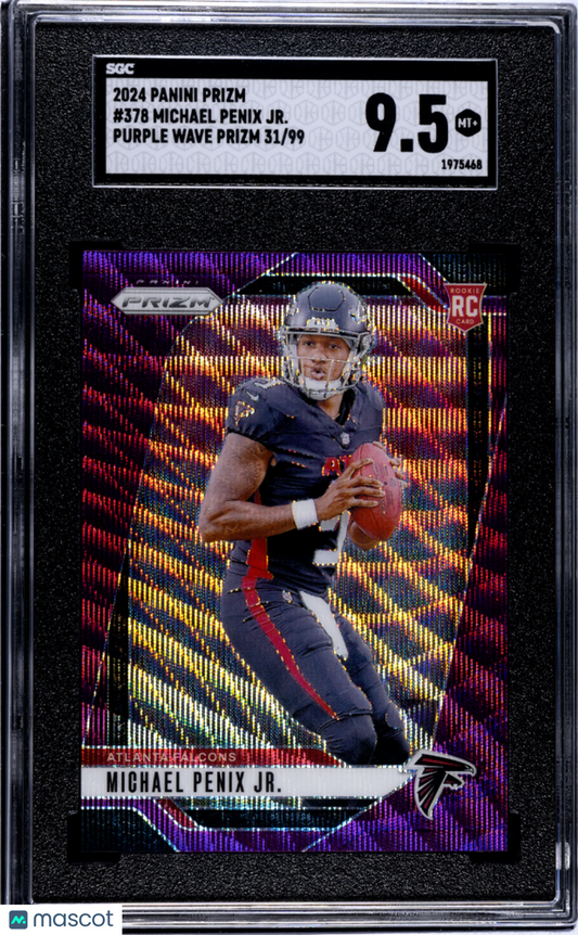 2024 Panini Prizm Michael Penix JR. Purple Wave /99 #378 SGC 9.5