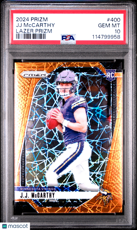 2024 Panini Prizm JJ Mccarthy Lazer #400 PSA 10
