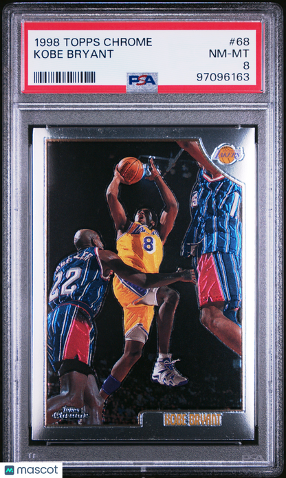 1998 Topps Chrome Kobe Bryant #68 PSA 8