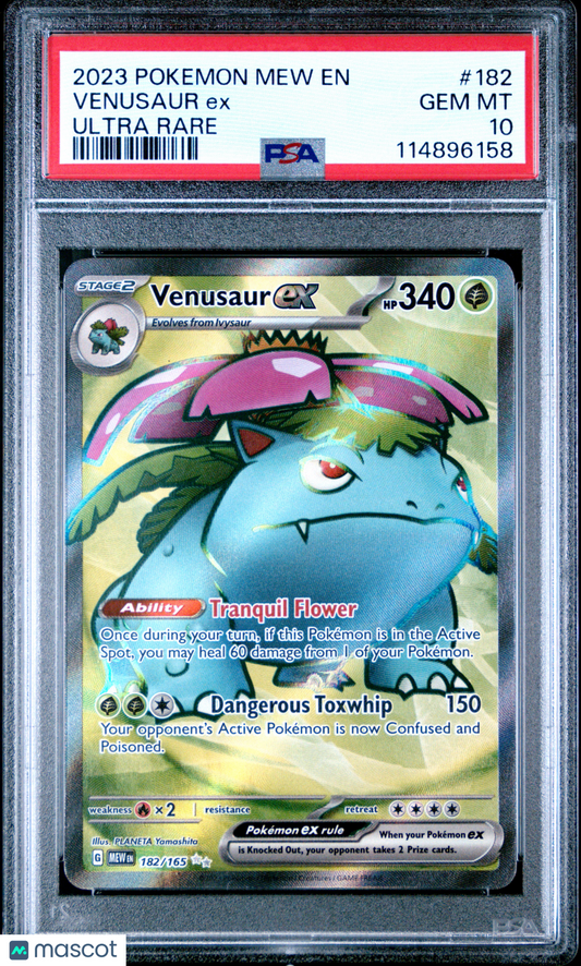 2023 Pokemon 151 Venusaur EX #182 PSA 10