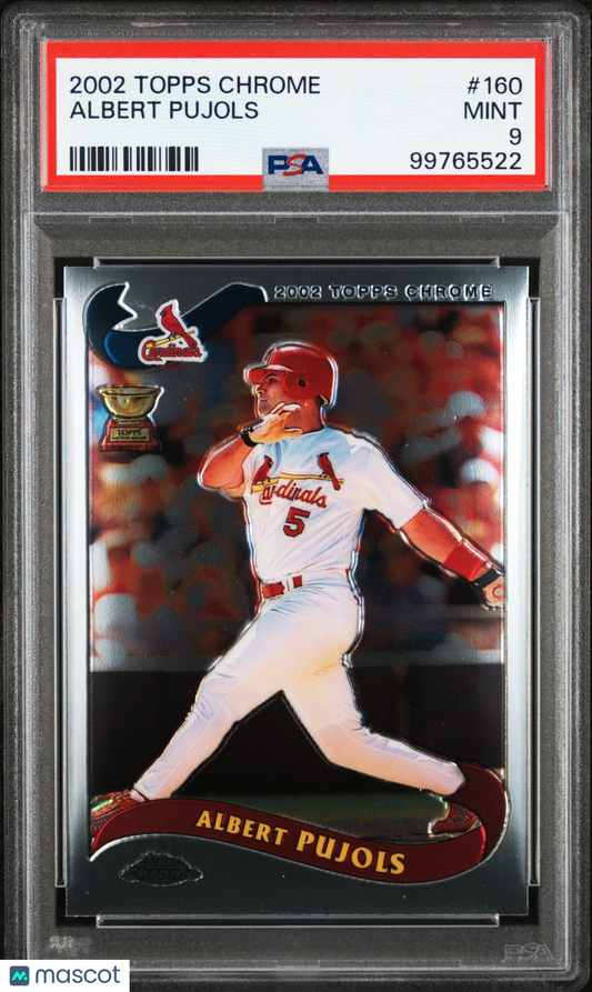 2002 Topps Chrome Albert Pujols #160 PSA 9