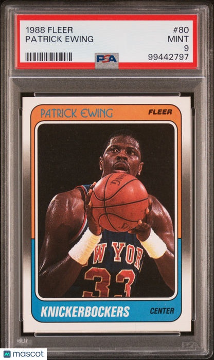 1988 Fleer Patrick Ewing #80 PSA 9