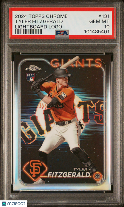 2024 Topps Chrome Tyler Fitzgerald Lightboard Logo #131 PSA 10