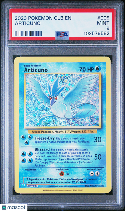 2023 Pokemon CLB Articuno #009 PSA 9